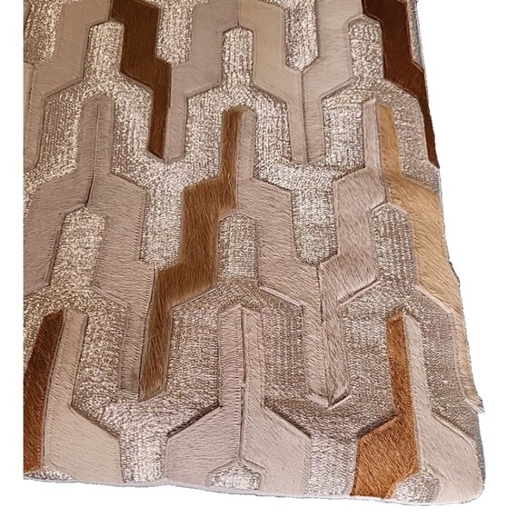 Callisto Home Style - Decorative Pillow Cover 17” x 17” Genuine Cowhide- EUC - Picture 10 of 12